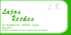 lajos retkes business card